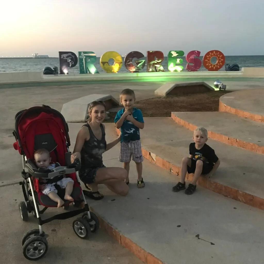 Progreso sign in Progreso, Mexico